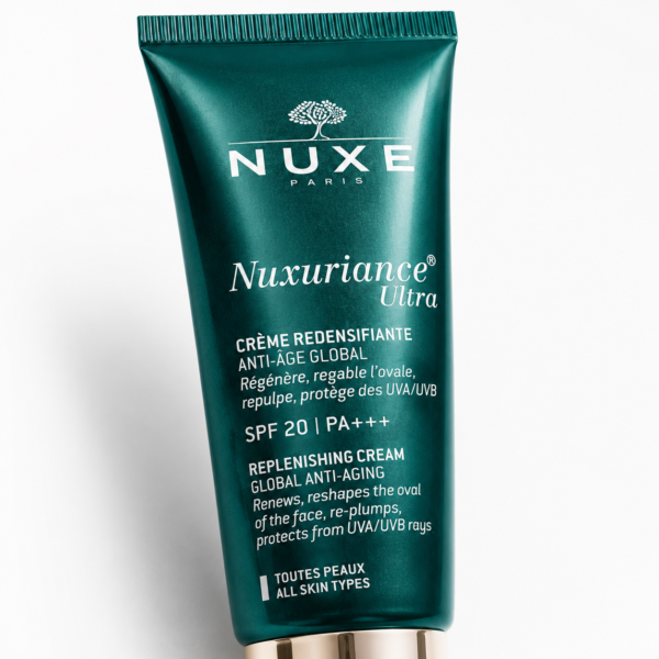 ChatGPT Image Aug 18, 2026, 02_03_19 AM NUXE Nuxuriance Ultra Crème Redensifiante Anti-Âge Global SPF 20 – 50 ml