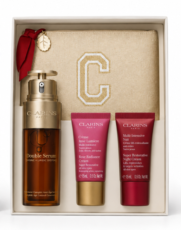 Clarins Double Serum & Super Restorative Collection – Coffret Soin Visage